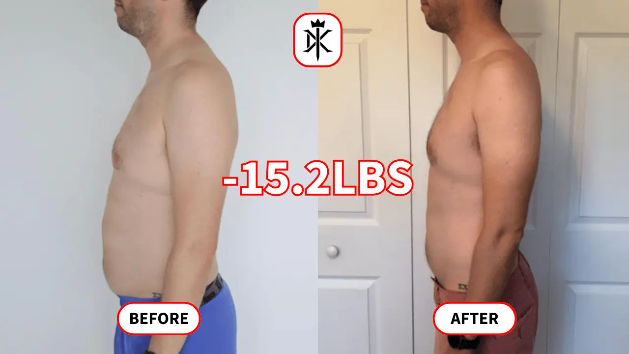 BEFORE's fat loss progress photo with Default Kings